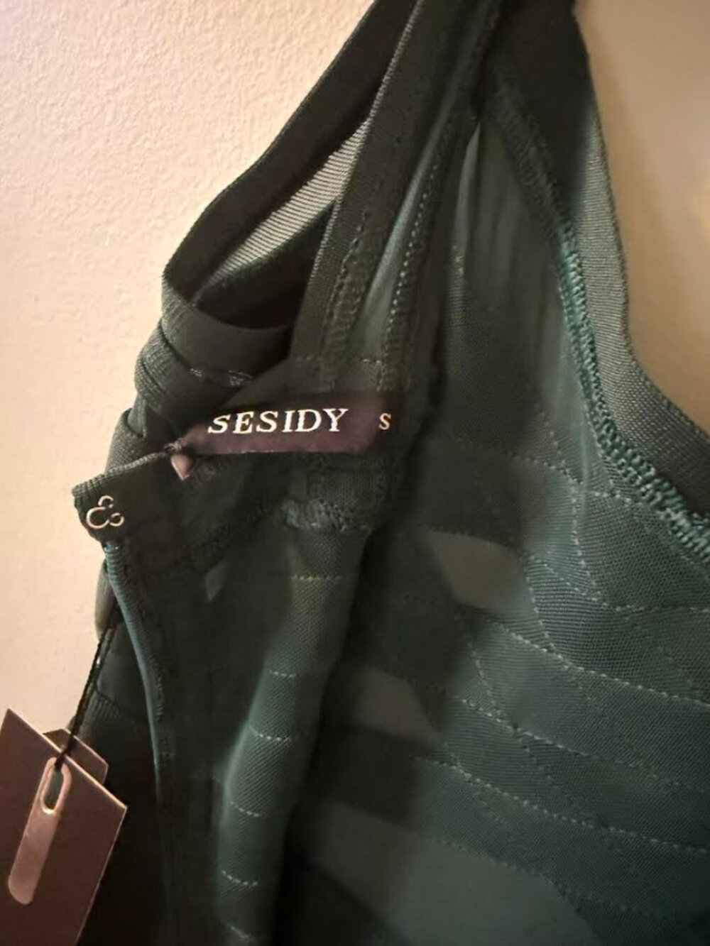 SESIDY Dark Green Bandage Bodycon Cocktail Dress Small NWT - Picture 5 of 5